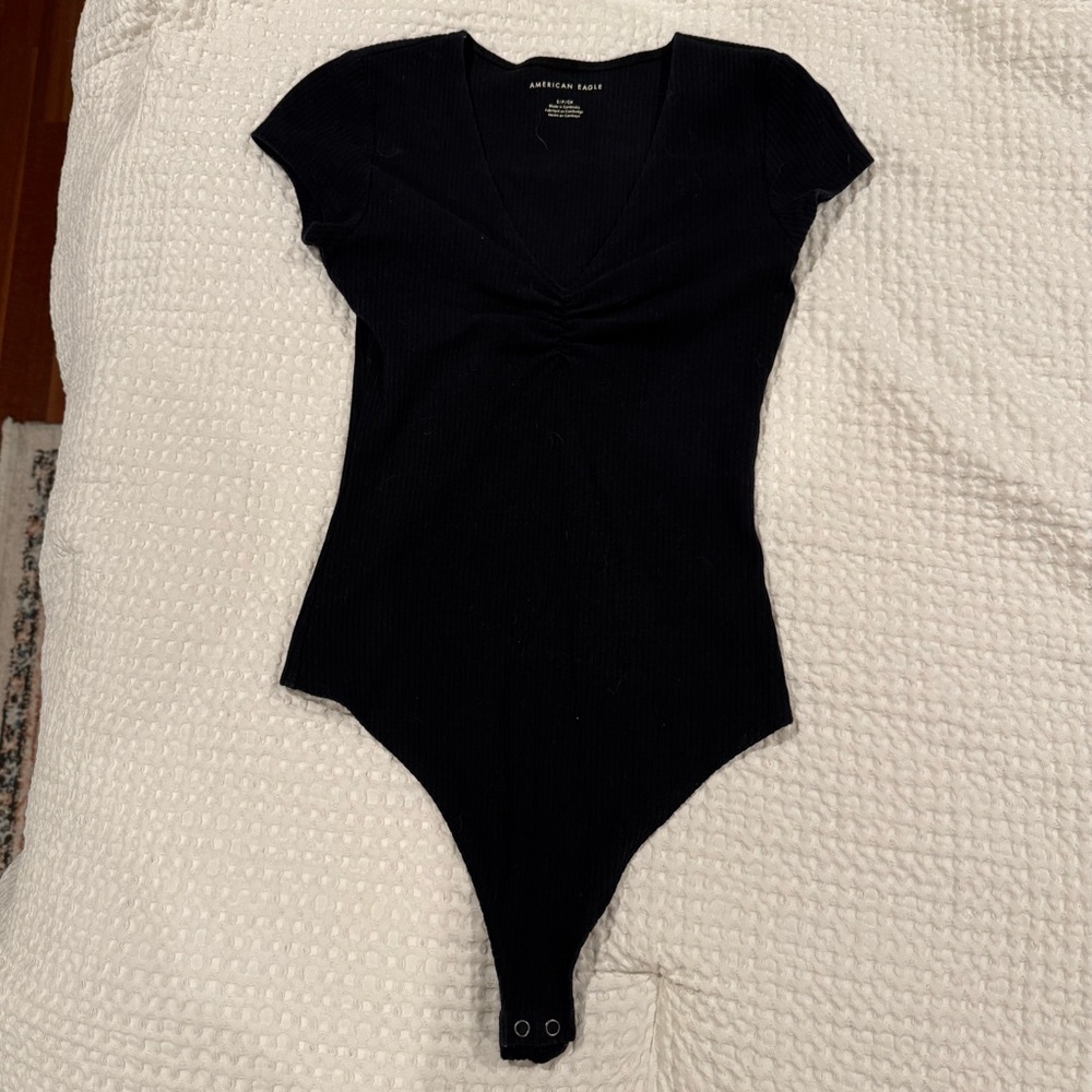 Black Short Sleeve Bodysuit